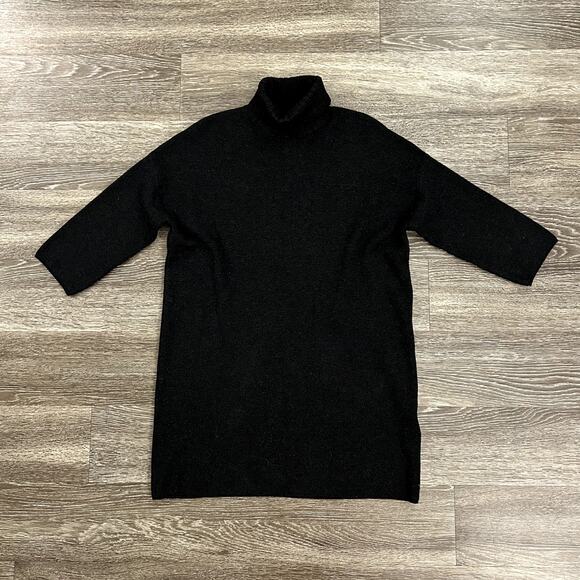 NWOT Pomander Place Noir Vivianne Sweater Dress Black Shimmer Turtleneck Cozy - Picture 10 of 16
